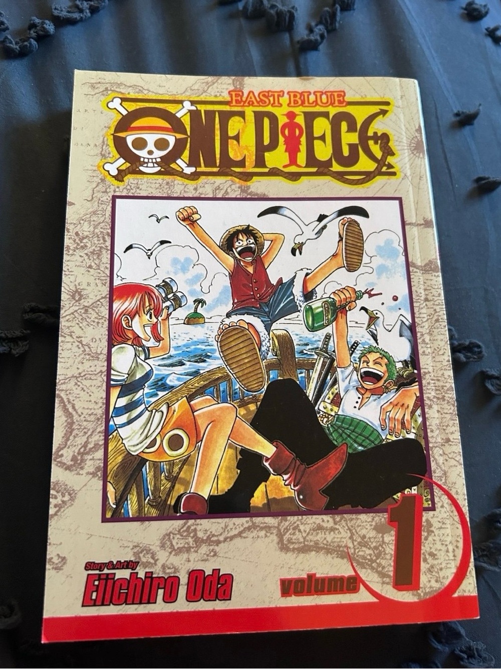 One Piece Volume 1 Manga - Beige Cover with Color Illustration